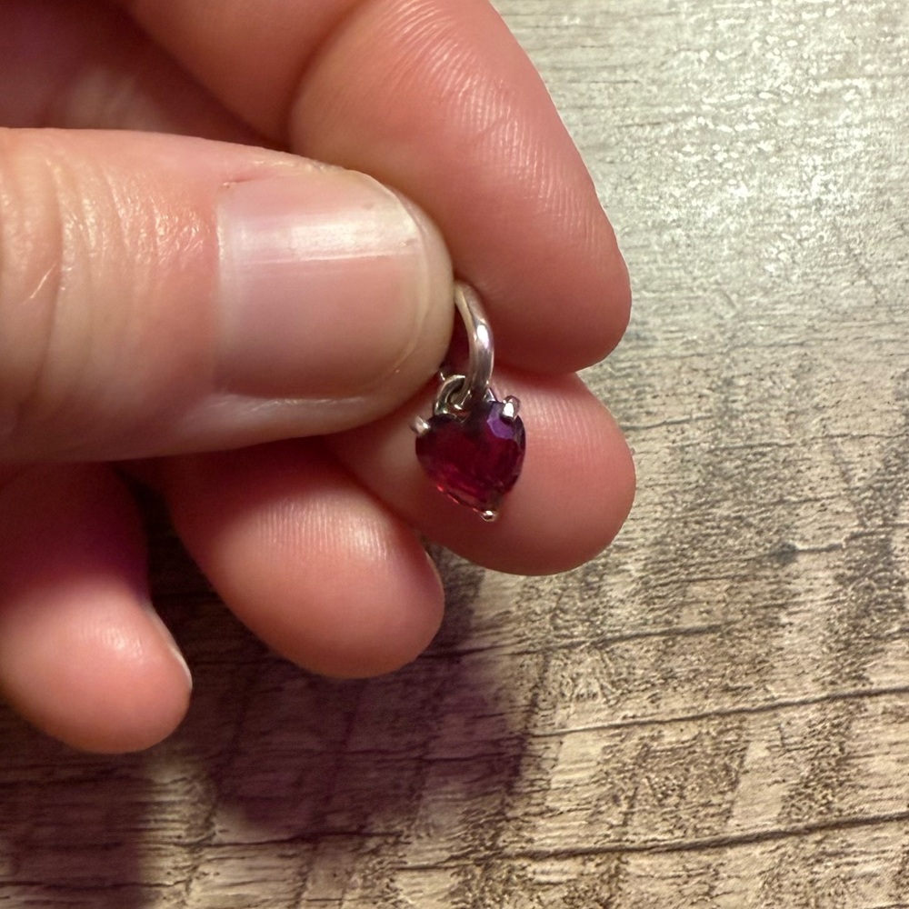 Pandora Small Red Broken Heart Dangle Charm